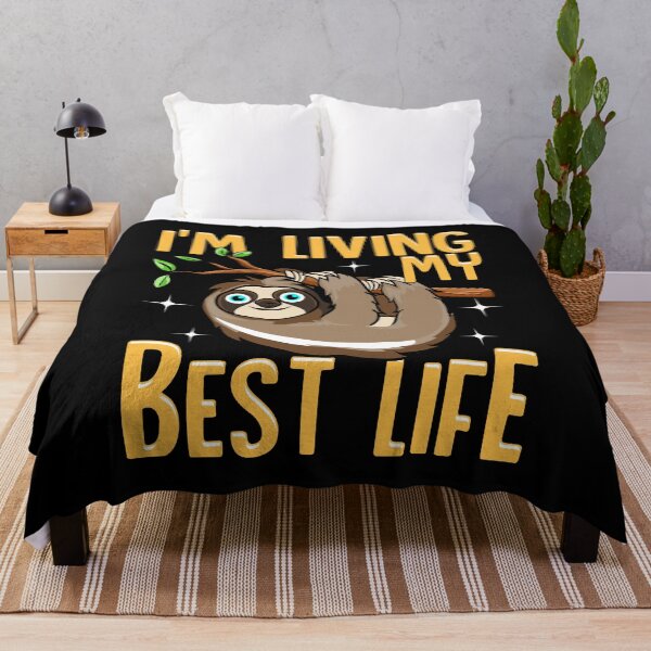Item preview, Cute Sloth Living My Best Life Sleepy Lazy Sloth designed and sold by perfectpresents.