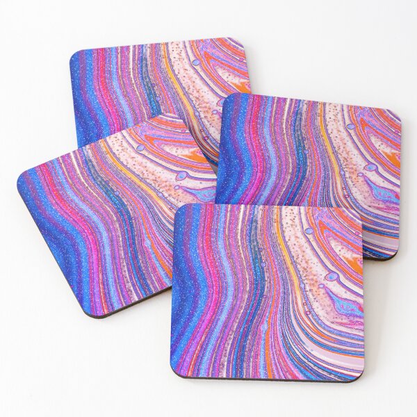 Item preview, Colorful Pink & Blue Liquid Marble, Vibrant Painting designed and sold by newburyboutique.