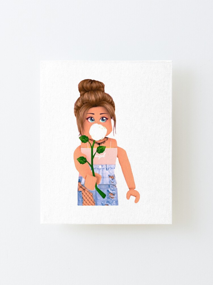 Roblox Girl Mounted Print By Katystore Redbubble - thick roblox girls