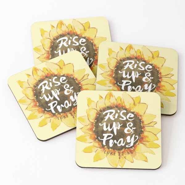 Item preview, Sunflower Watercolor - Rise Up and Pray Yellow designed and sold by amazingjoy.