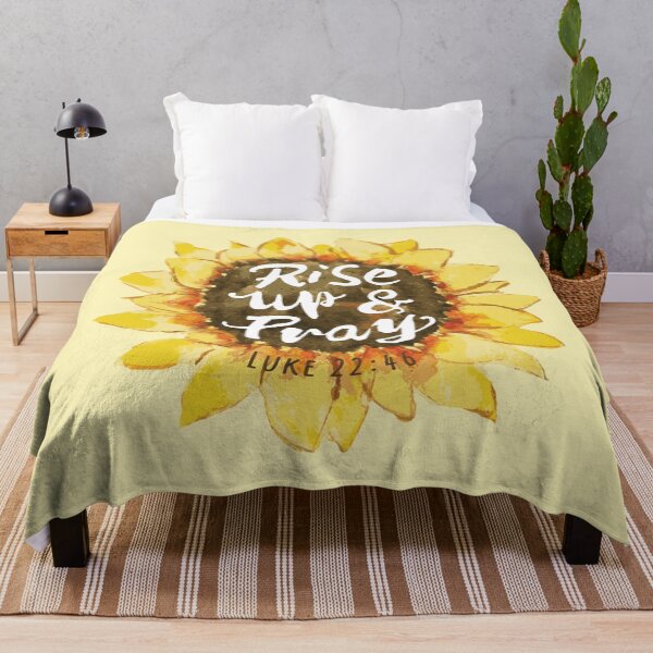 Item preview, Sunflower Watercolor - Rise Up and Pray Yellow designed and sold by amazingjoy.