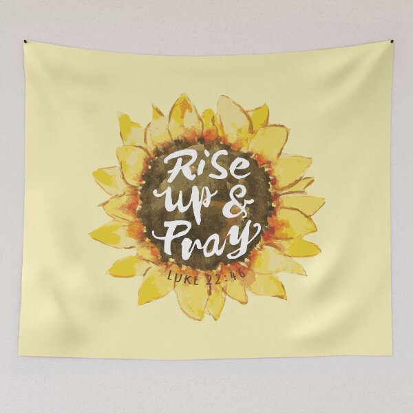 Item preview, Sunflower Watercolor - Rise Up and Pray Yellow designed and sold by amazingjoy.