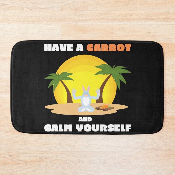 Item preview, Have a Carrot and Calm yourself Funny Yoga ( Black Edition ) designed and sold by Skeelo702.
