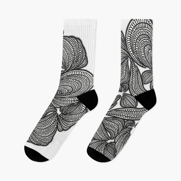 Item preview, Stringy Mandala - Intricate Black and White Digital Illustration - Vibrant and Eye-catching Design for printing on t-shirts, wall art, pillows, phone cases, mugs, tote bags, notebooks and more designed and sold by cherdoodles.