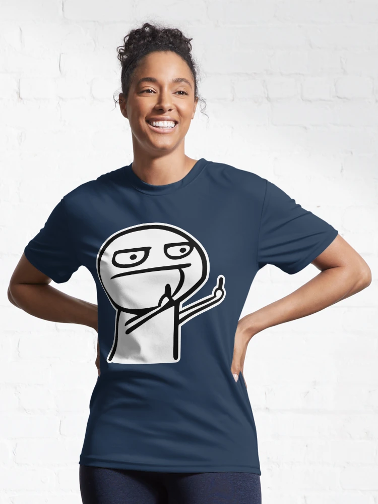 Funny Fuck Middle finger Troll Face Meme Metal Print for Sale by Tee Story