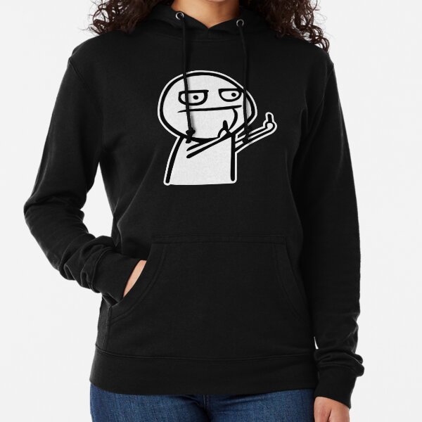 Drôle de baise au doigt du milieu Troll Face Meme Sweat à capuche léger