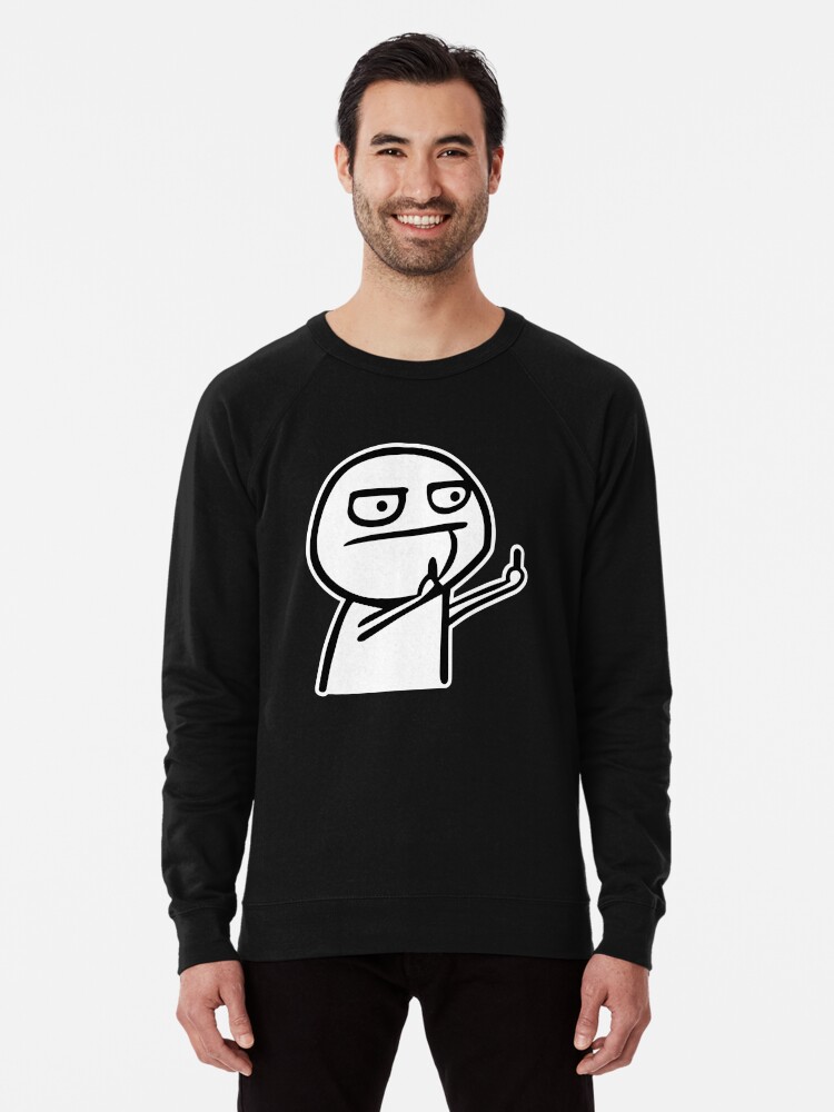 Funny Fuck Middle finger Troll Face Meme Metal Print for Sale by Tee Story