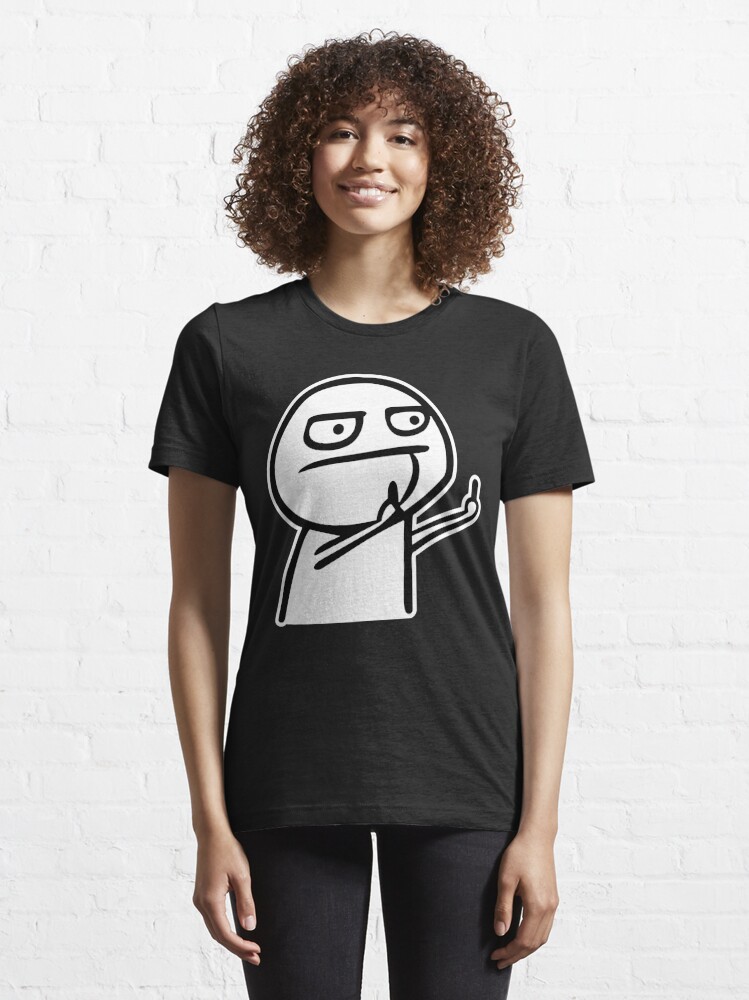 Funny Fuck Middle finger Troll Face Meme Metal Print for Sale by Tee Story