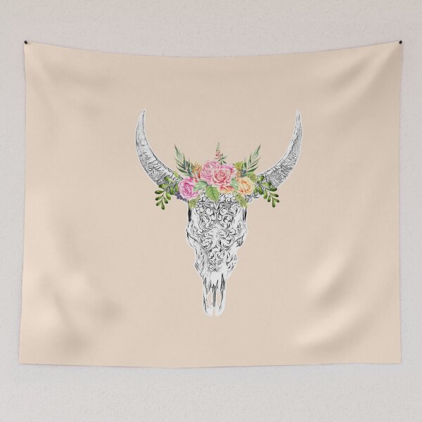 Item preview, Crown Skull and flower,floral designed and sold by Collagedream.