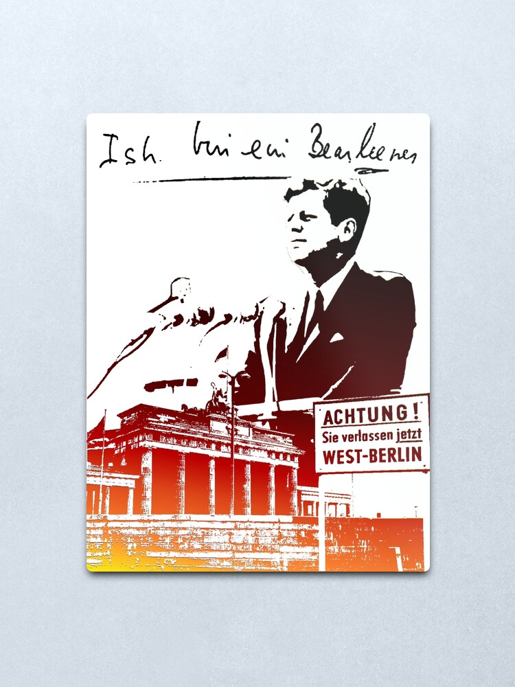 Ich bin ein Berliner, Berlin Wall, T-shirt" Metal Print by loveandtait Redbubble