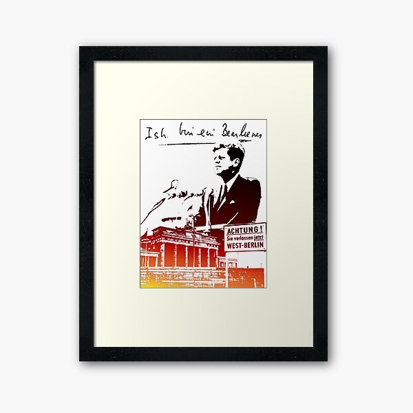 Ich bin ein Berliner, Berlin Wall, T-shirt Framed Art Print