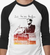 Ich bin ein Berliner, Berlin Wall, T-shirt Men's Baseball ¾ T-Shirt
