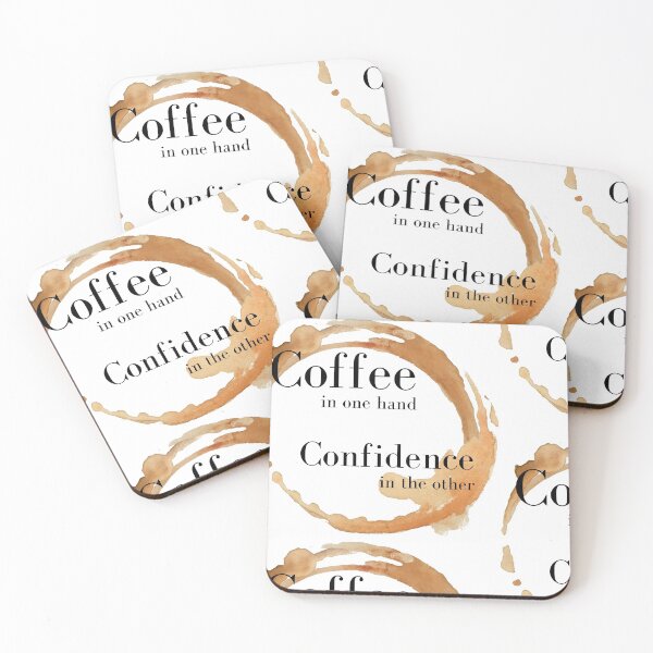 Item preview, Coffee in one Hand, Confidence in the other - Sticker Packs, Notebook, Coffee Mug, designed and sold by GionaSophia.