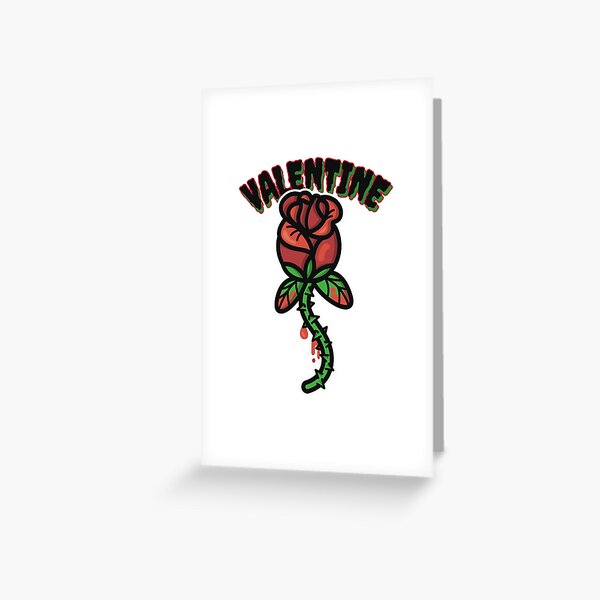 Sad Valentine Rose Greeting Card