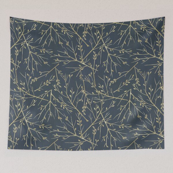 Item preview, Blue Branches & Leaves Pattern designed and sold by ForFunDesigns.