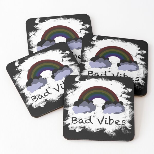 Item preview, Distressed Bad Vibes Dark Rainbow designed and sold by Cute Designs Shop.