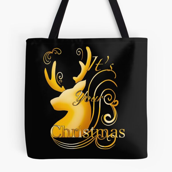 Artikelvorschau, Goldenes Rentier "Es ist dein Weihnachten" entworfen und verkauft von Fantasyhaze.