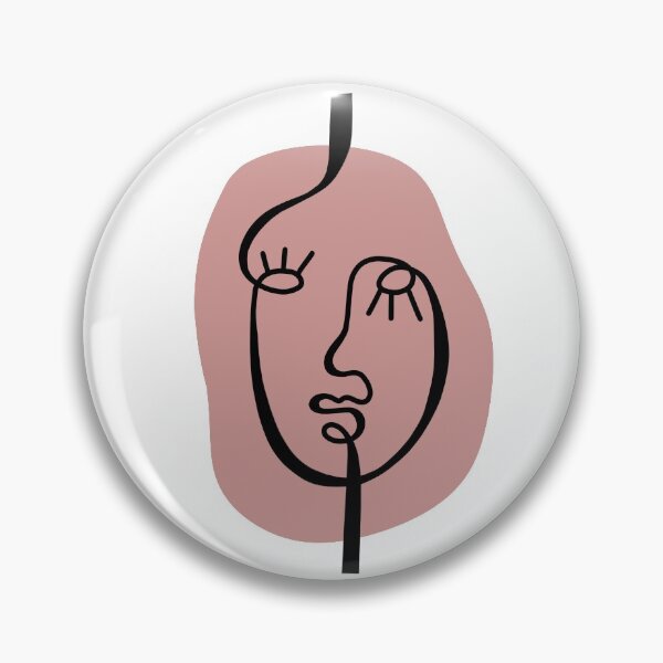 Item preview, Single Line Face - Pink and Black designed and sold by hollyferguson.