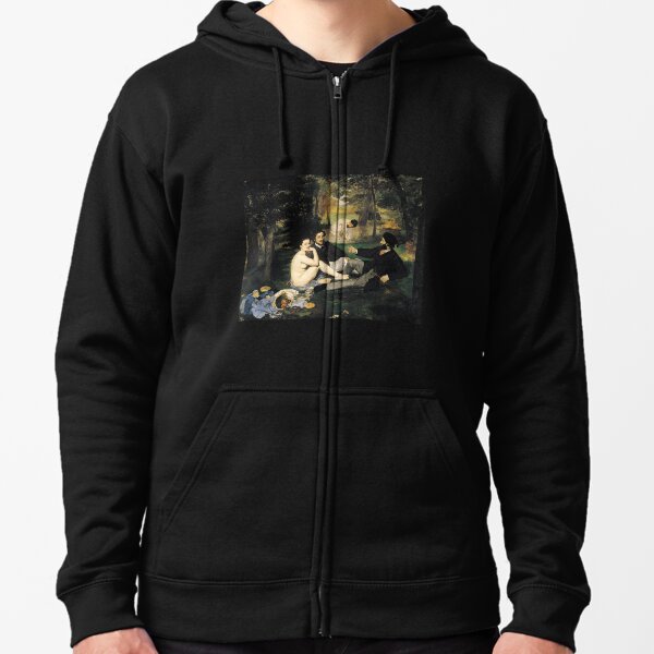 Edouard Manet Luncheon on the Grass Zipped Hoodie