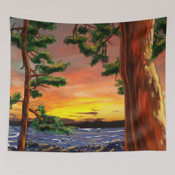 Item preview, "Sunset Lakeshore"  designed and sold by ravenblackwuulf.