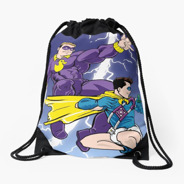 Diaperman - The Damp Knight Returns Drawstring Bag