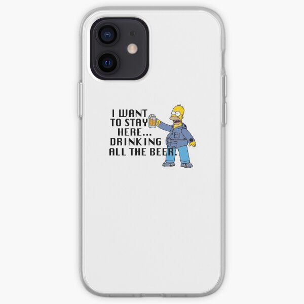 Fútbol Casual Cultura - Quiero quedarme aquí, bebiendo toda la cerveza Funda blanda para iPhone