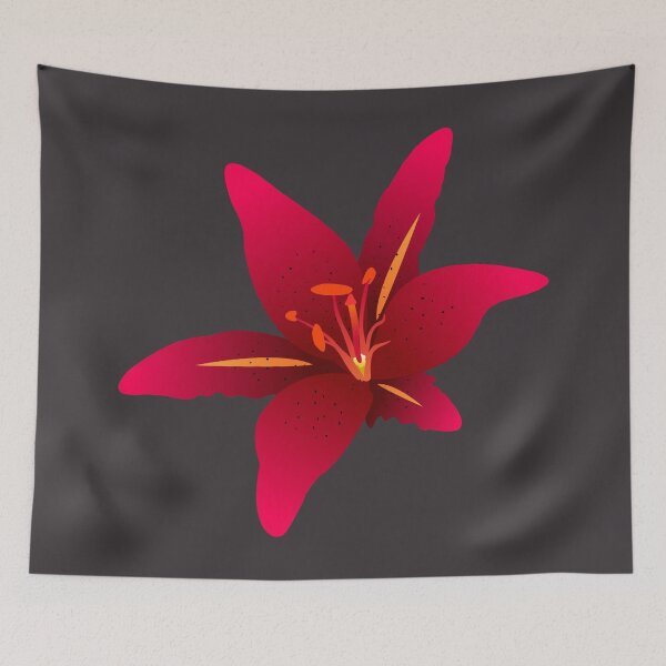 Item preview, Illustration of a lily's red blossom designed and sold by Radibor78.