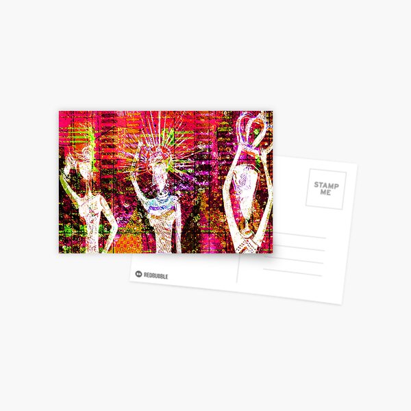 African Supremes Abstract Postcard