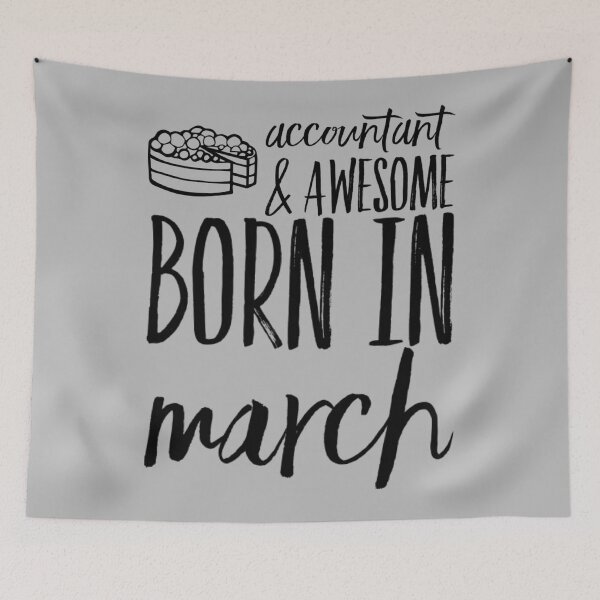 Item preview, Lovely Accountant Born in March awesome Birthday Gift designed and sold by MDAccount.