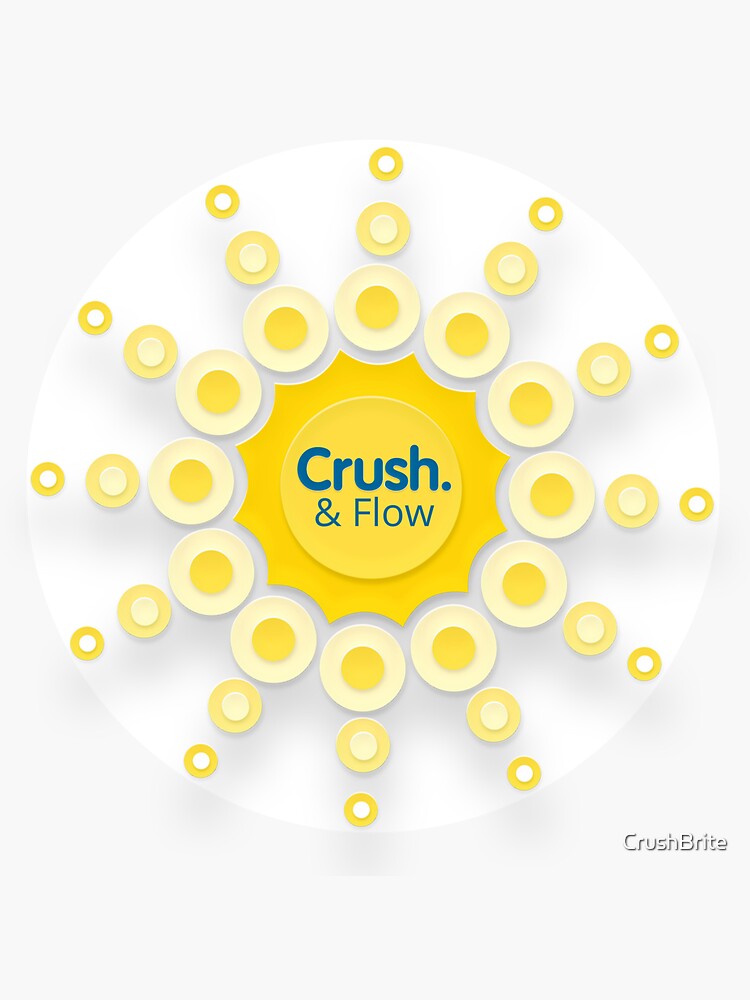 Thumbnail 3 of 3, Sticker, Crush. and Flow. Enjoy the ride of life. designed and sold by CrushBrite.