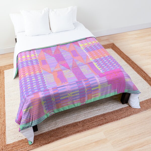 Pastel Pink Kente Comforter