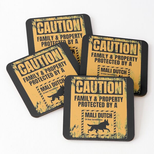 Item preview, Caution Family and Property Protected by a Mali Dutch / Mali Dutchie  designed and sold by Guarddogdrive.