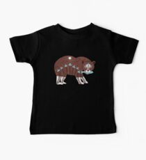 Folk Art Spirit Bear with Fish Baby Tee