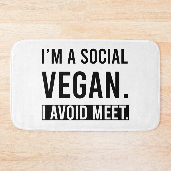 Item preview, I am a social vegan I avoid Meet, funny vegan social distancing pun designed and sold by stickmeok.