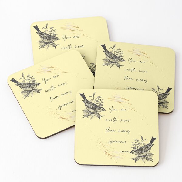 Item preview, Luke 12:7 - you are worth more than many sparrows designed and sold by fsultesart.