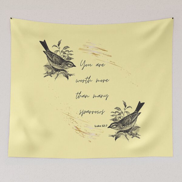 Item preview, Luke 12:7 - you are worth more than many sparrows designed and sold by fsultesart.