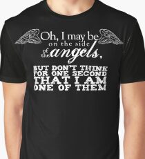 Side of the Angels - Black Graphic T-Shirt