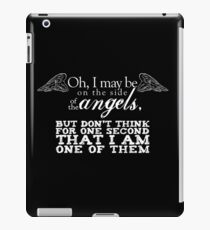 Side of the Angels - Black iPad Case/Skin