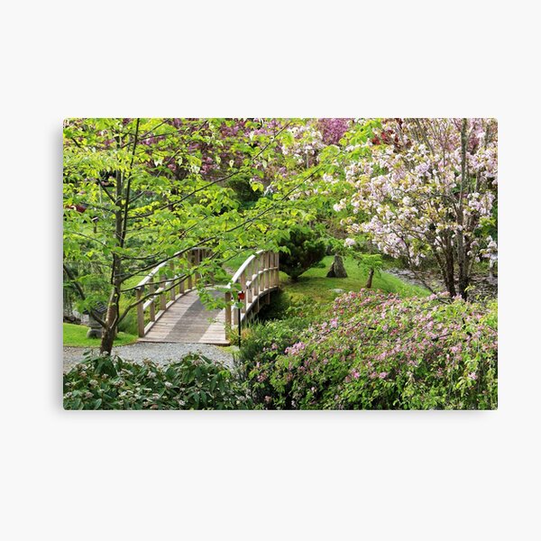 Bridge Mayne Island Japanese Garden Canvas Print