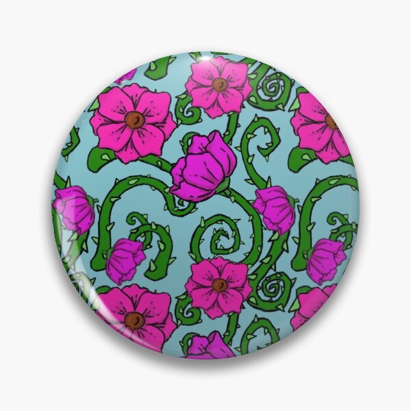 Item preview, Floral vines with thorns designed and sold by LawsonFabrics.