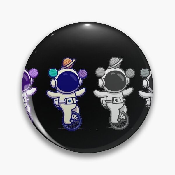 Aperçu de l'œuvre Espace voyage astronaute sur cycle - Couleur en noir et blanc créée et vendue par IndieSoul by Kay.