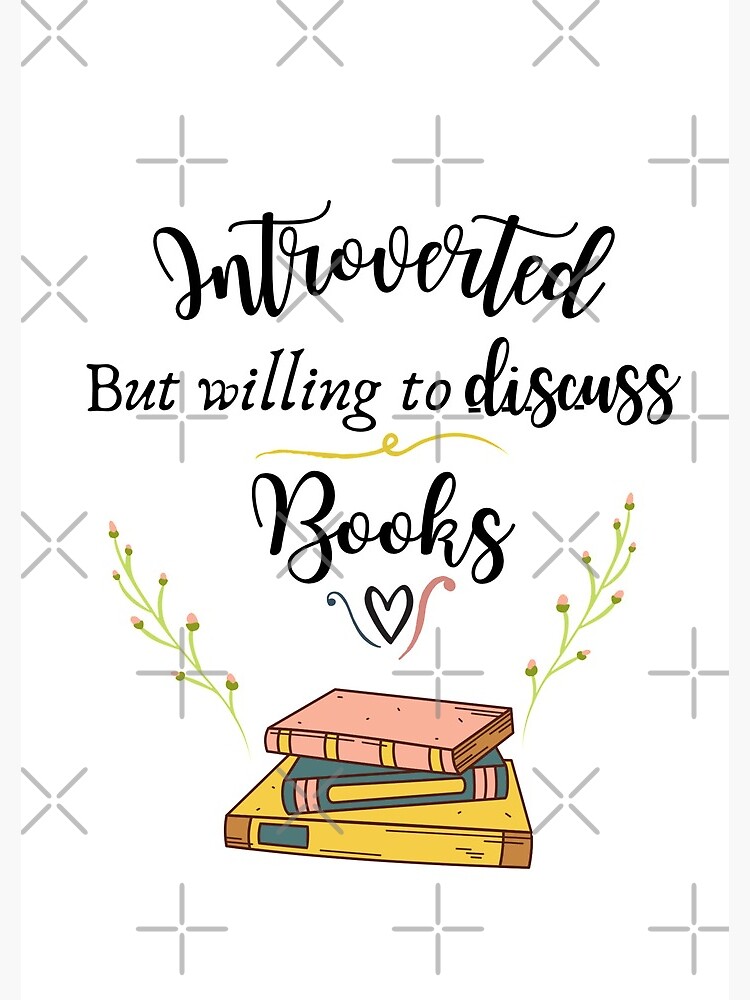 Thumbnail 3 of 3, Journal, Introverted But Willing To Discuss Books designed and sold by Dollfacedesign.