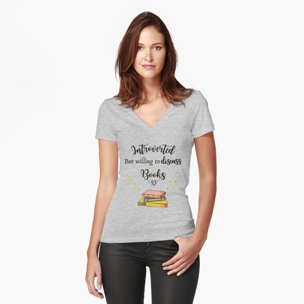 Item preview, Fitted V-Neck T-Shirt designed and sold by Dollfacedesign.