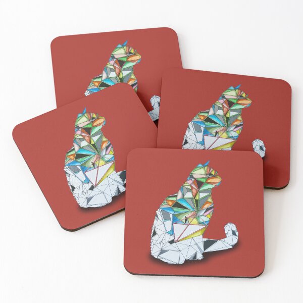Item preview, colorful geometric cat design designed and sold by dominic0925.