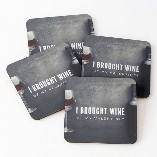 Item preview, I brought wine - be my valentine? designed and sold by wineandwords.