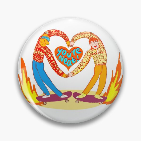 Item preview, You’re Neat! Skateboarding Boyfriends Design designed and sold by omnishamblesart.