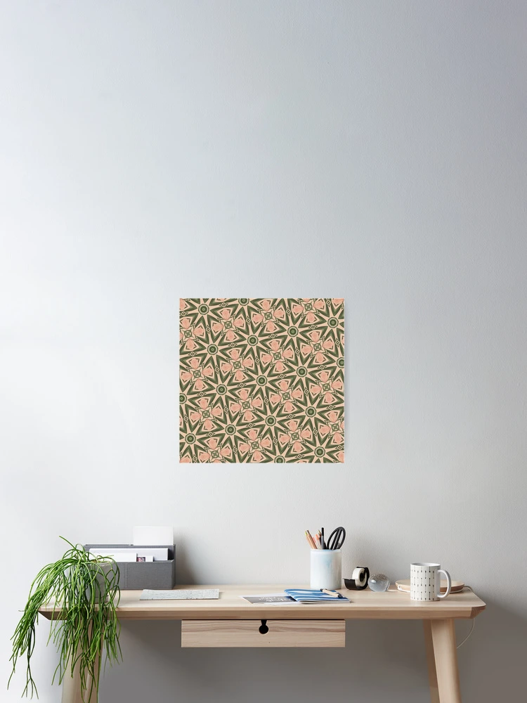 Thumbnail 2 of 3, Poster, Exploding Stars - Abstract Geometric Seamless Pattern designed and sold by FlawlessPattern.