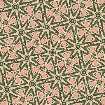 Artwork thumbnail, Exploding Stars - Abstract Geometric Seamless Pattern by FlawlessPattern