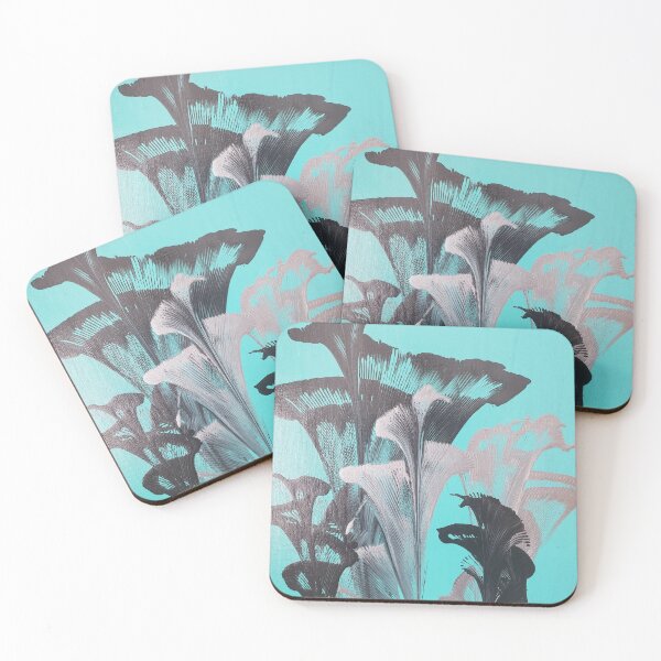 Item preview, Chain pulled teal with silver and black flowers designed and sold by Kim-Pratt.