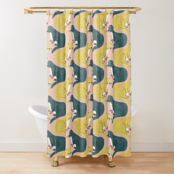 LV Dinosour Design Shower Curtain for Sale by emilytstuff